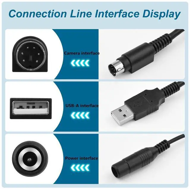 Alt view image 4 of 5 - Replacement USB Webcam Power Cable Data Cord Compatible with Log-itech CC2900e CC3500e 2900ep 3000e/ PTZ Pro Webcam Power Cable Data Cable, 10FT