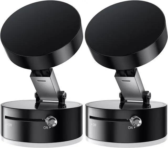 Main image of Vacuum Suction Magnetic Phone Holder, 2-Pack Adjustable Vacuum Magnetic Car Phone Holder Foldable Vacuum Magnetic Cell Phone Holder Stand Suction Phone mount for iPhone 16/15/14/Gym/Shower/Car/Mirror