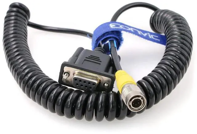 Alt view image 2 of 4 - D9 6-pin Male RS232 Interface COM Download Data Coiled Cable for Top-con/Sokkia/Trimble
