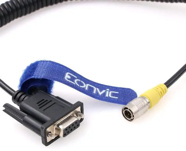 Alt view image 4 of 4 - D9 6-pin Male RS232 Interface COM Download Data Coiled Cable for Top-con/Sokkia/Trimble