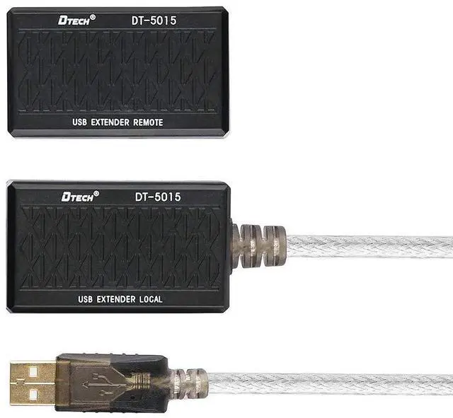 Alt view image 7 of 7 - USB Extension Adapter USB to RJ45 Extender Over Cat5 Cat5e Ethernet Cable Set Connection up to 200ft