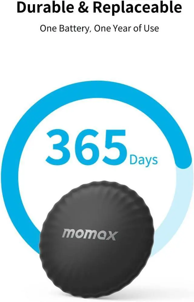 Alt view image 2 of 7 - MOMAX Key Finder, Tracker Tag, Works with Apple Find My (iOS Only), Key Tracker with APP,Sound Location, Key Locator Tracker for Luggage, Suitcase, Wallet, Pet, Kid