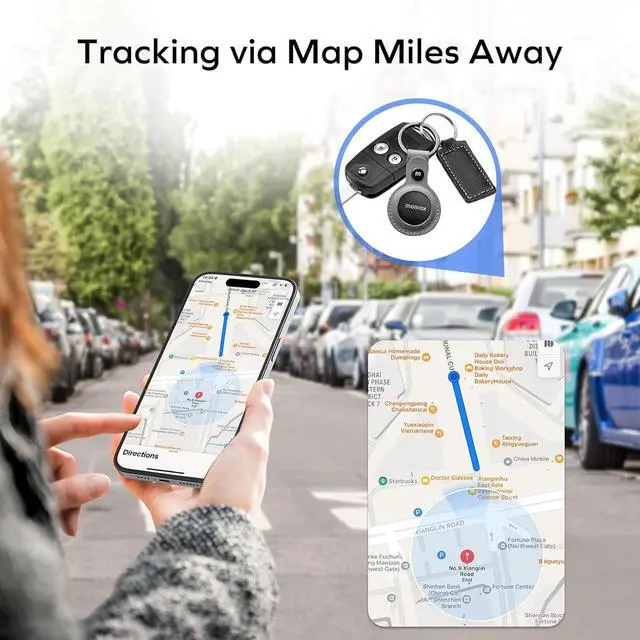 Alt view image 7 of 7 - MOMAX Key Finder, Tracker Tag, Works with Apple Find My (iOS Only), Key Tracker with APP,Sound Location, Key Locator Tracker for Luggage, Suitcase, Wallet, Pet, Kid