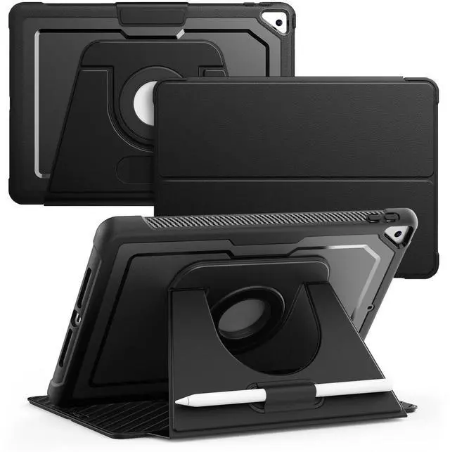 Main image of Rotating Case for iPad 9th/8th/7th Generation 10.2'', Strong Magnetic Auto Sleep Shockproof Case - 360 Degree Rotating Stand Cover with Pencil Holder, Auto Wake Sleep, Black