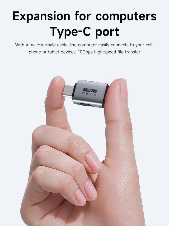 Alt view image 3 of 7 - USB C to USB Adapter, 10Gbps USB C Male to USB A 3.2 Gen2 Female High-Speed Data Transfer for iPhone 16 15 MacBook Pro Air, Other Type C or Thunderbolt Devices (TUA02)