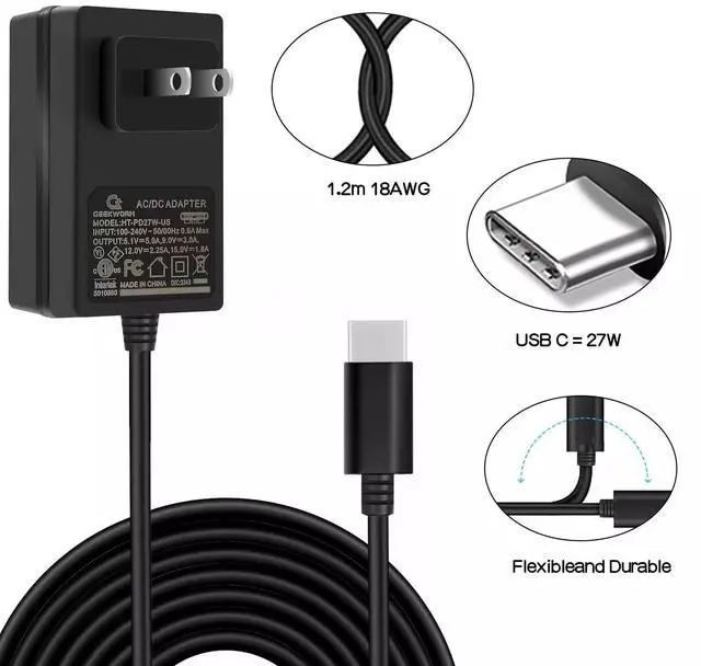 Alt view image 2 of 5 - 27W Power Supply for Raspberry Pi 5, PD Adapter USB C Power Adapter for Raspberry Pi 5 8GB 4GB