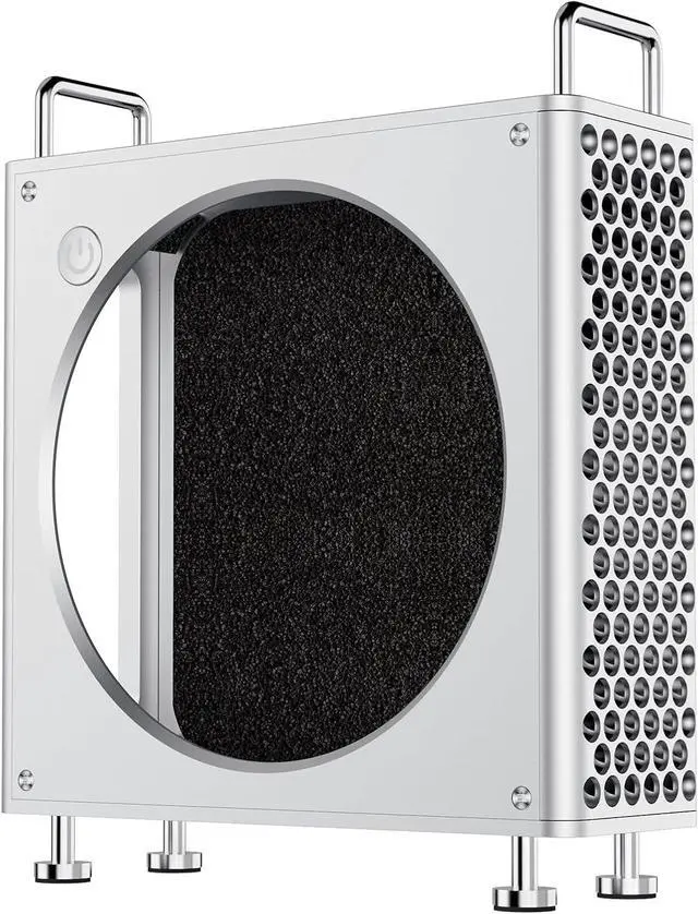 Main image of Mac mini Case, Aluminum Case Compatible with 2024 Mac mini M4/M4 Pro, Heat Dissipation Aluminum Mac mini M4 Mount Rack, Mac mini M4 Holder Anti-Scratch Shockproof Portable Small Stand