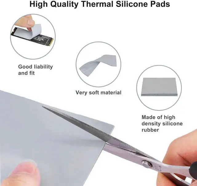 Alt view image 3 of 7 - Thermalright Thermal Pad 3mm 12.8 W/mK, 85x45x3.0mm, Non Conductive Heat Resistance, Odyssey Silicone Thermal Pads for PC PS5 PS4 Laptop Heatsink GPU/CPU/SSD/VRAM/LED Cooler