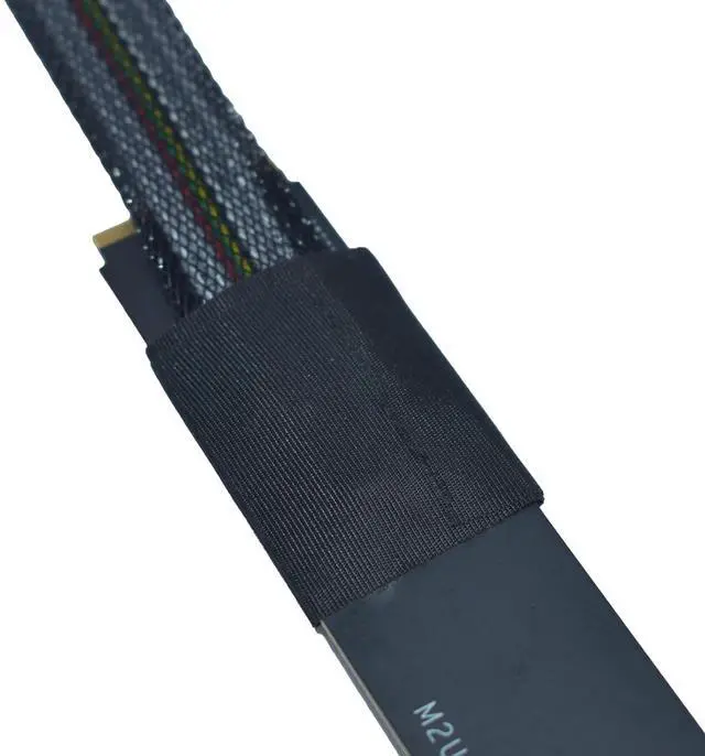 Alt view image 7 of 7 - PCIe 5.0 M.2 to U.2 Adapter, M.2 to SFF-8639 U.2 NVMe SSD Cable with 15Pin Power, Left Exit, 1.6ft (50cm)
