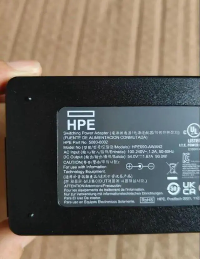 Alt view image 2 of 6 - New Global AC/DC Adapter Compatible with H-P-E Model HPE090-AWAN2 H-P-E090AWAN2 Part No. 5080-0002 9NA0905907 54V 1.67A 54VDC Switching Power Supply Cord Cable Battery Charger Mains PSU