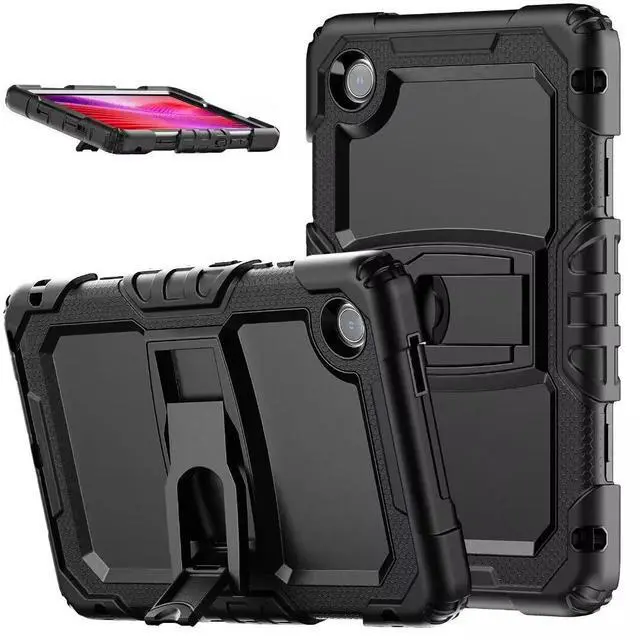 Main image of Case for Len-ovo Tab One 8.7 inch 2025, for Len-ovo Tab K9 (TB305FU), Full-Body Drop Protection Case with 360° Rotate Stand & Hand Strap [Pen Holder] & Screen Protector, Black