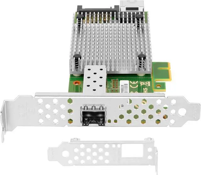 Alt view image 3 of 6 - M.2 to 10GbE SFP+ NIC, Single SFP+ Port with In-tel 82599 chip, M.2 + M Key + SFF-8087 with 35cm(13.7in) Cable, 10 Gigabit Network Card for Windows, Linux, UEFI