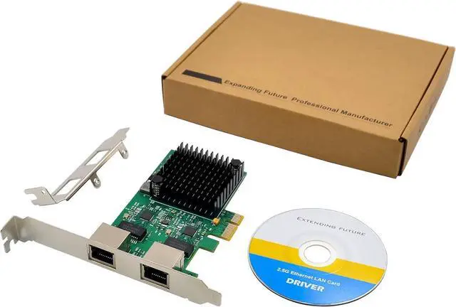 Alt view image 7 of 7 - Dual-Port 2.5GBase-T PCIe Network Adapter RTL8125B 2500/1000/100Mbps PCI Express Gigabit Ethernet NIC Card RJ45 LAN Controller