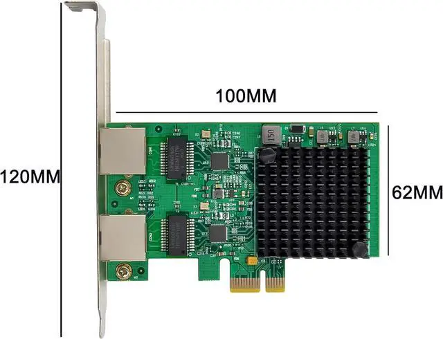 Alt view image 2 of 7 - Dual-Port 2.5GBase-T PCIe Network Adapter RTL8125B 2500/1000/100Mbps PCI Express Gigabit Ethernet NIC Card RJ45 LAN Controller
