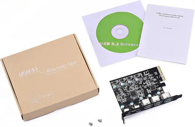 Alt view image 7 of 7 - PCIe Gen3 x2 USB 3.2/3.1 Card - PCI Express to 5-Port[Type C (2), Type A (3) ] USB 3.2 HUB Internal Expansion Card Contronller Adapter PCI Express Card Desktop PC Support Multiple INs