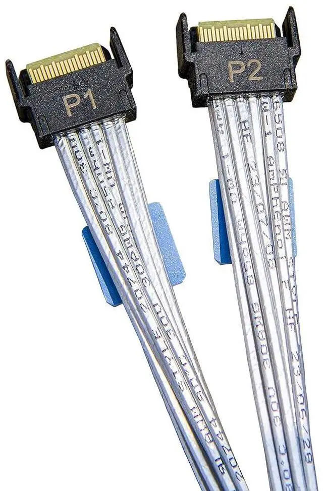Alt view image 5 of 7 - SlimSAS X8 to 2*MCIO X4, SFF -8654 74 Pin to 2*MCIO X4, SFF-8654 74Pin to 2*SFF-TA-1016 38 Pin,PCIe Gen5 Mini Cooledge IO,Double Straight Cable 80CM(CBL-SAST-0953)
