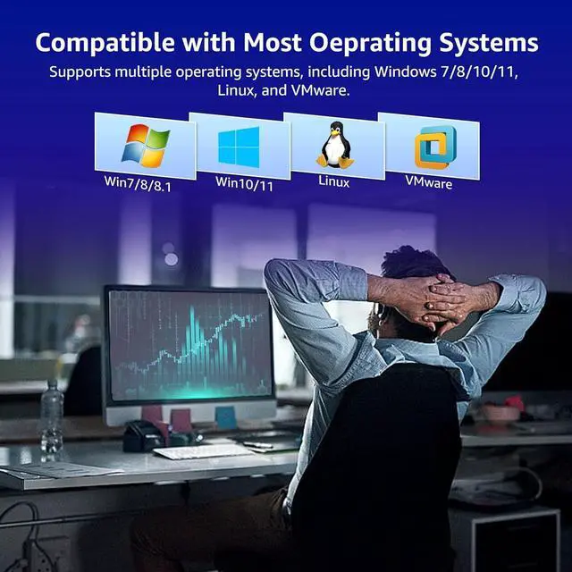 Alt view image 7 of 7 - 10G PCI-E Network Card Single RJ45 Port, 10G NIC with Inte X540-T1 Conrtoller, VIMIN 10Gb Base-T Ethernet Network Card Compatible with PCI Express X8, X16, Support Windows/Windows Server/Linux/VMware