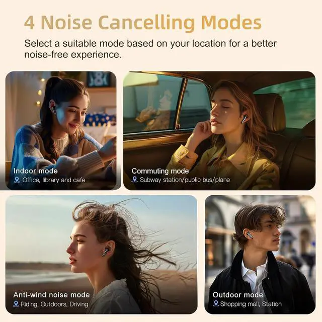 Alt view image 5 of 7 - QCY MeloBuds Pro Aadptive Hybrid Active Noise Cancelling Wireless Earbuds, Reduce Noise by Up to 99%, Bluetooth 5.3 Wireless LDAC Hi-Res Audio, 34H Playtime, Comfortable Fit, Custom EQ via App