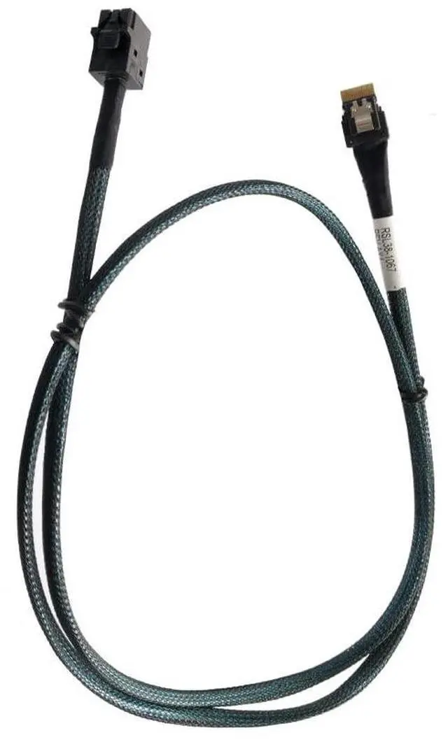 Main image of SlimSAS 4X to MiniSAS HD SFF-8654 38pin to SFF-8643 36pin Cable 80CM,Support PCIe Gen4.0 and SAS3.0 protocols