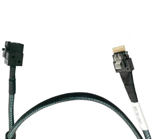 Alt view image 2 of 5 - SlimSAS 4X to MiniSAS HD SFF-8654 38pin to SFF-8643 36pin Cable 80CM,Support PCIe Gen4.0 and SAS3.0 protocols