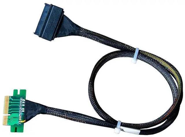 Main image of PCIe 4.0 X4 to U.2 NVMe SSD, PCIe to SFF-8639 Adapter, 70CM Cable (No Additional Power Plug Required)