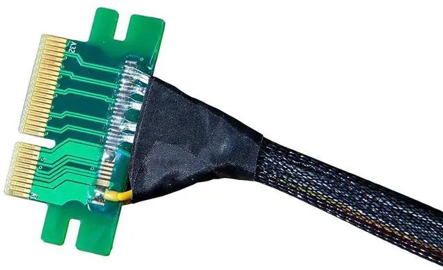 Alt view image 2 of 4 - PCIe 4.0 X4 to U.2 NVMe SSD, PCIe to SFF-8639 Adapter, 70CM Cable (No Additional Power Plug Required)