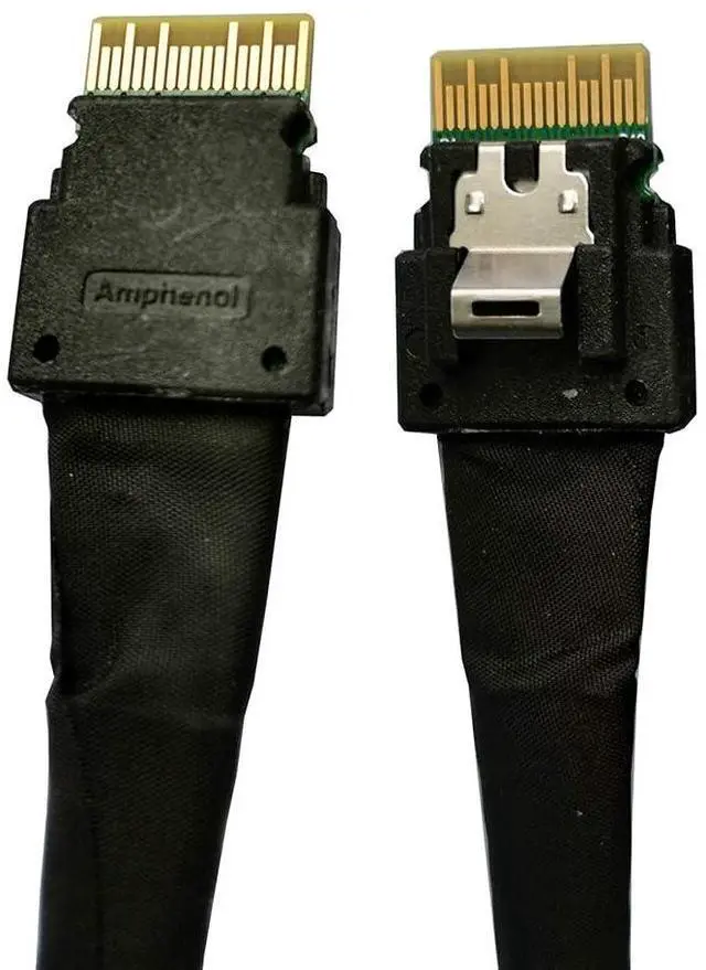 Alt view image 2 of 3 - SlimSAS 4X to 4*SATA,SFF-8654 38pin to 4xSATA(7pin) Cable, 100CM