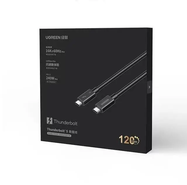 Alt view image 7 of 7 - 3.3ft USB-C Thunderbolt 5 Cable w/ 240W Power Delivery, Bandwidth Boost Up to 120Gbps, 3x Faster Data Transfer,16K@60HZ MAX Compatible withThunderbolt 4, USB4, MacBook Pro, Mac mini/Studio, iPhone 16