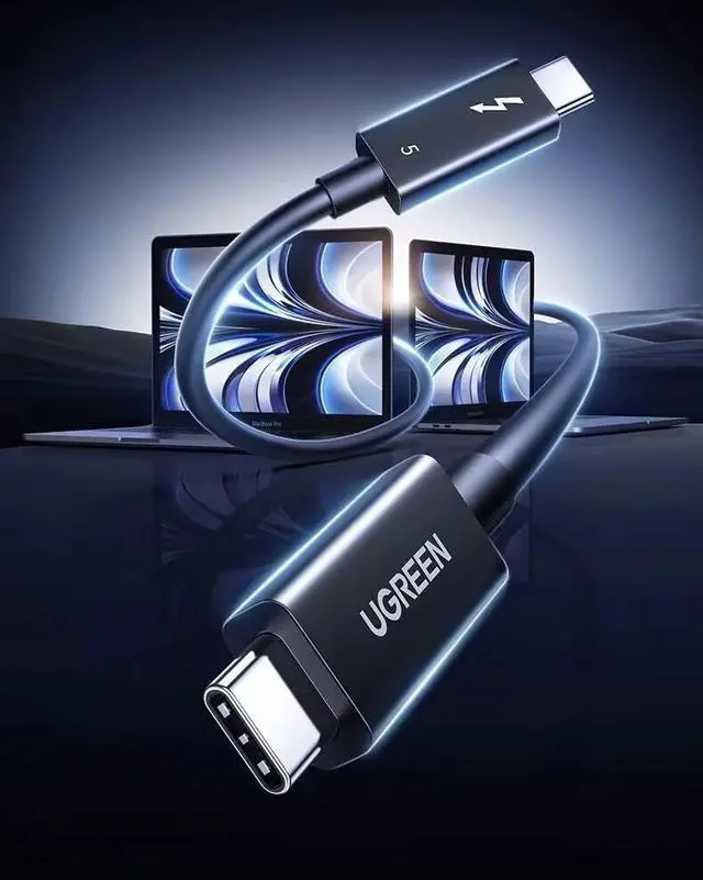 Alt view image 4 of 7 - 3.3ft USB-C Thunderbolt 5 Cable w/ 240W Power Delivery, Bandwidth Boost Up to 120Gbps, 3x Faster Data Transfer,16K@60HZ MAX Compatible withThunderbolt 4, USB4, MacBook Pro, Mac mini/Studio, iPhone 16