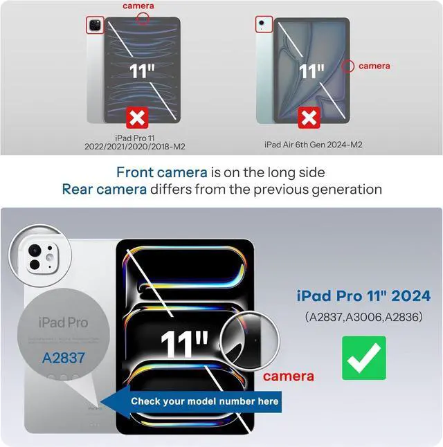 Alt view image 2 of 7 - Screen Protector for iPad Pro 11 Inch 2024 M4 (5th Generation), 2 Pack Tempered Glass Film Guard for iPad Pro 11, Alignment frame, Case Friendly, Apple Pencil Pro Compatible