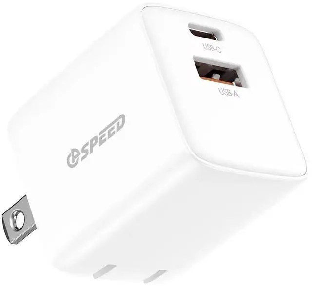 Main image of Fast Wall Charger 20W 30W USB C Power Adapter PD 3.0 QC 3.0 Compact Charger Block for iPhone, Samsung, Android, iPad, AirPods Travel-Friendly & Safe (30W Type-A+C)