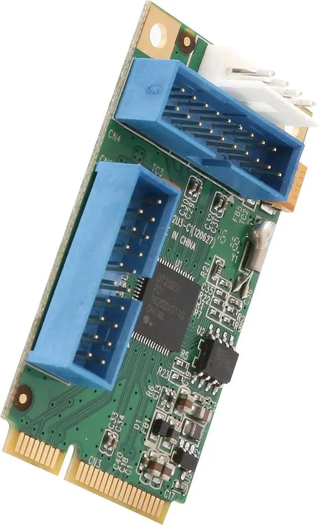 Alt view image 3 of 4 - Syba IO Crest SD-MPE20215 Mini PCI-Express USB 3.0 Host Controller Card with Renesas D720201 chipset. Windows OS XP 7 Server 2008 R2.