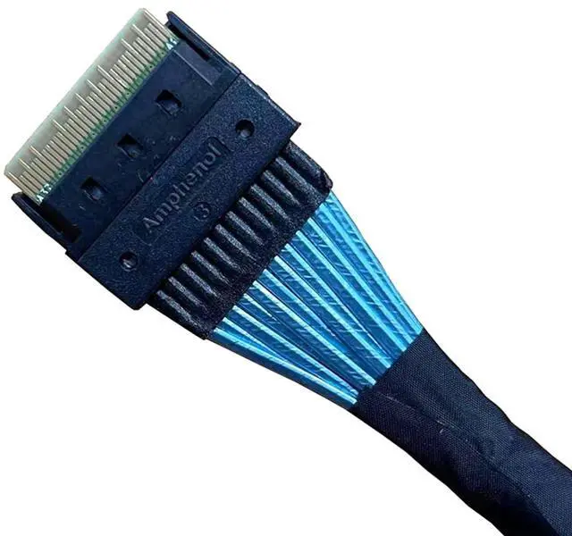 Alt view image 3 of 4 - SlimSAS 8X to 2*MiniSAS HD 4X,SFF-8654 74Pin to 2*SFF-8643 36Pin Cable 80cm(Broadcom MPN 05-60002-00)