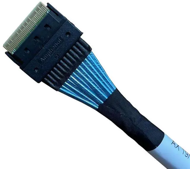 Alt view image 3 of 5 - SlimSAS 8X to 2*MiniSAS HD 4X,SFF-8654 74Pin to 2*SFF-8643 36Pin Cable 80cm(Broadcom MPN 05-60003-00)
