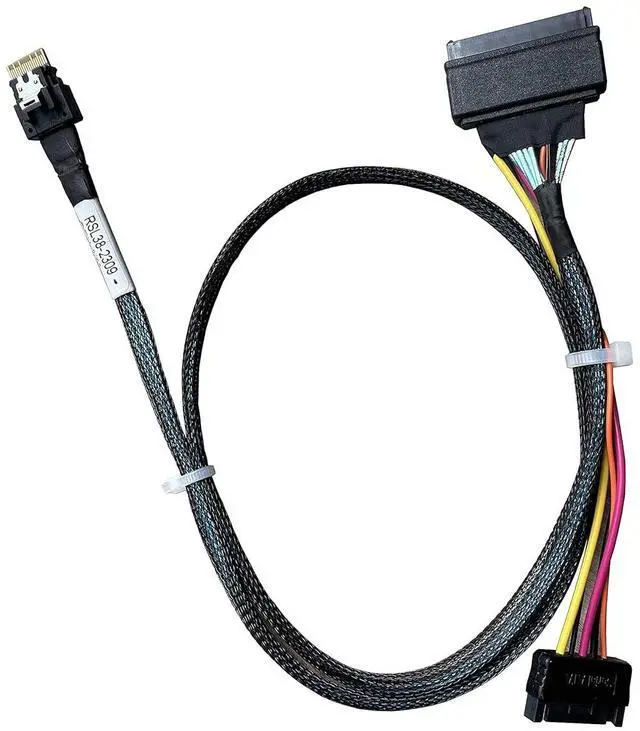 Main image of PCIe Gen4 SlimSAS 4X to U.2 NVMe Adapter,SFF-8654 38P to SFF-8639 68P Cable with Power, 75CM
