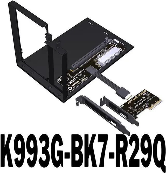 Alt view image 7 of 7 - ADT-K993G-BK7 PCIE 5.0 X4 / M.2 NVMe to OCuLink SFF-8611 External Dock Adapter Compatible with NUC STX ITX Motherboard Mini PC (K993G-BK7-R29Q-30cm)