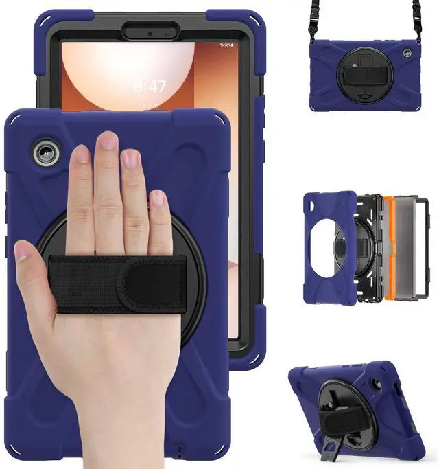 Alt view image 7 of 7 - Case for Galaxy Tab A11 Case 8.7 inch SM-X133 / X135, Shockproof Hard Duty Case with 360 Rotating Stand&Hand Strap/Shoulder Strap for GALAXY Tab A11 8.7 Inch SM-X133 / X135(2025) Tablet