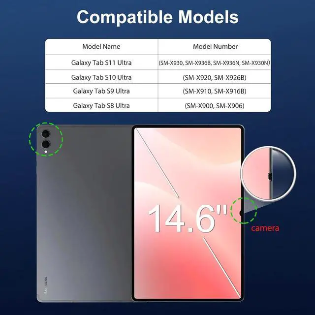 Alt view image 2 of 7 - 2 Pack Screen Protector for Sam-sung Galaxy Tab S11 Ultra/S10 Ultra/S9 Ultra/S8 Ultra 14.6 Inch, 9H Tempered Glass for Galaxy Tablet S11 Ultra, Anti-Scratch/Case Friendly