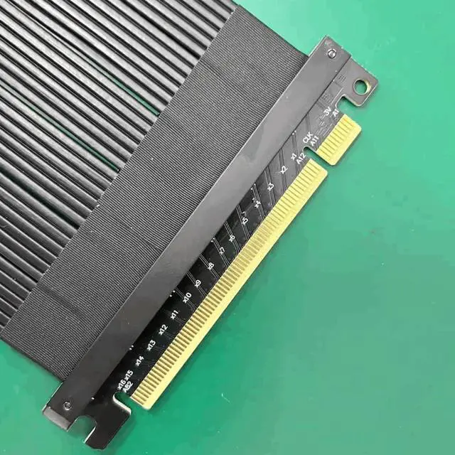 Alt view image 4 of 5 - ADT-Link PCIe 4.0 X16 Riser Cable [RTX3090 RX6900XT X570 B550 Z590] Shielded Extreme Vertical Mount Gaming PCI Express Gen4 (20cm, R33SH-BK-4.0(Gen4))