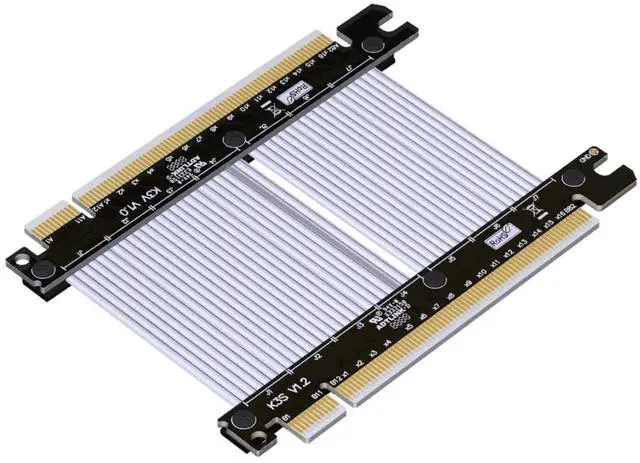 Main image of ADTLINK PCIe 4.0 x16 to x16 Male to Male/Female to Female Extension Cable for PCIe x16 Board to Board Jumpers Silver-Plated Wire Low Impedance Gen4 (K33VS(Tx to Tx/Rx to Rx), 20cm)