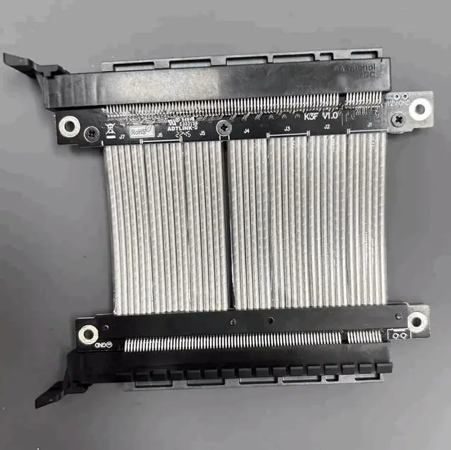 Alt view image 4 of 4 - ADTLINK PCIe 4.0 x16 to x16 Male to Male/Female to Female Extension Cable for PCIe x16 Board to Board Jumpers Silver-Plated Wire Low Impedance Gen4 (K33FF(Tx to Tx/Rx to Rx), 20cm)