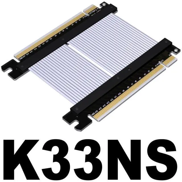 Alt view image 2 of 5 - ADTLINK PCIe 4.0 x16 to x16 Male to Male/Female to Female Extension Cable for PCIe x16 Board to Board Jumpers Silver-Plated Wire Low Impedance Gen4 (K33NS(Tx to Rx/Rx to Tx), 20cm)