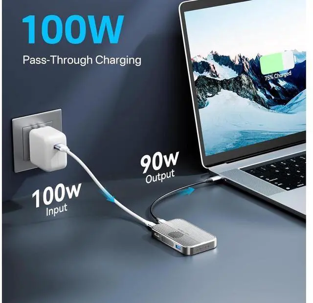 Alt view image 7 of 7 - 10Gbps Magnetic M.2 NVMe SSD Enclosure & USB C Docking Station with Cooling Fan for iPhone 16 15 Pro/Pro Max/Plus ProRes,Tool Free Installation,Support SSD Size 2230/2242/2260/2280 B+M M-Key