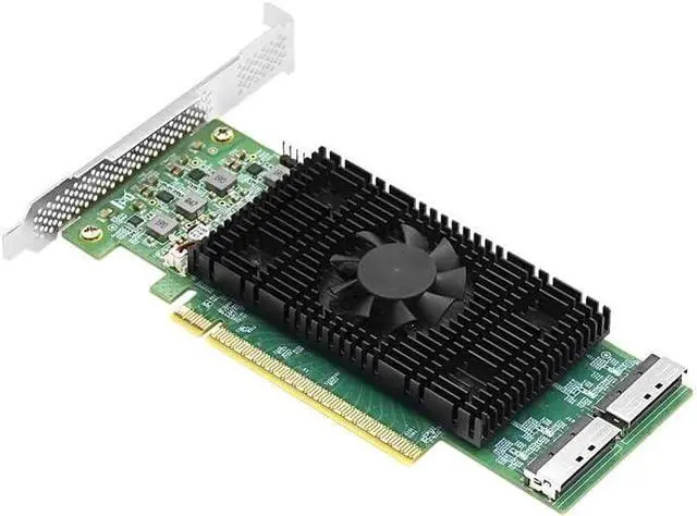 Main image of PCIe5.0 x16 to Internal 2*MCIO 8i Retimer NVMe Expansion Card (Montage M88RT51632 Based)