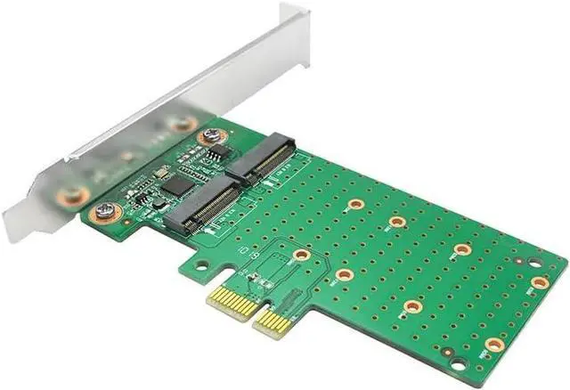 Alt view image 4 of 4 - 6Gb PCIe x1 to 2-Port M.2 Card
