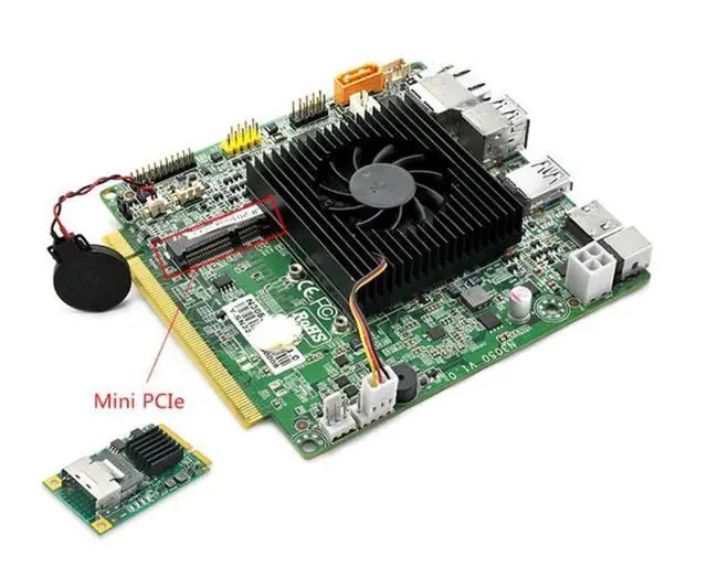 Alt view image 3 of 6 - 6Gb/s Mini PCIe to 4-Port SATA3 Expansion Card