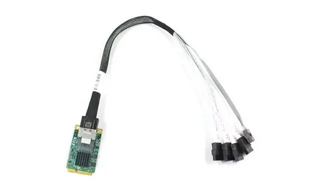 Alt view image 6 of 6 - 6Gb/s Mini PCIe to 4-Port SATA3 Expansion Card