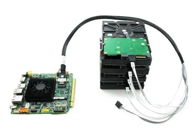 Alt view image 2 of 6 - 6Gb/s Mini PCIe to 4-Port SATA3 Expansion Card