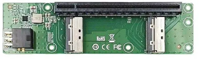 Main image of MCIO PCIe 5.0 x16 Adapter Card, 8i to PCIe Expansion Board, Dual MCIO 74-Pin Ports, 138.5x38mm, High-Speed GPU Extension Solution