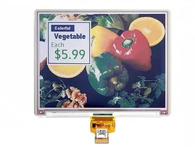 Alt view image 2 of 2 - 5.65inch E-Ink Display HAT 7-Color ACeP E-Paper Display 600x448 Pixels for Raspberry Pi 4B/3B+/3B/2B/Zero/Zero W/Zero WH and Jetson Nano without Standard Driver Board, E-Ink Display only